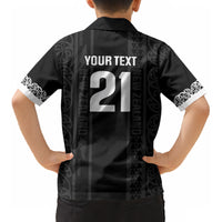 Custom New Zealand Football White Fern Supporter Kid Hawaiian Shirt LT9 - Polynesian Pride