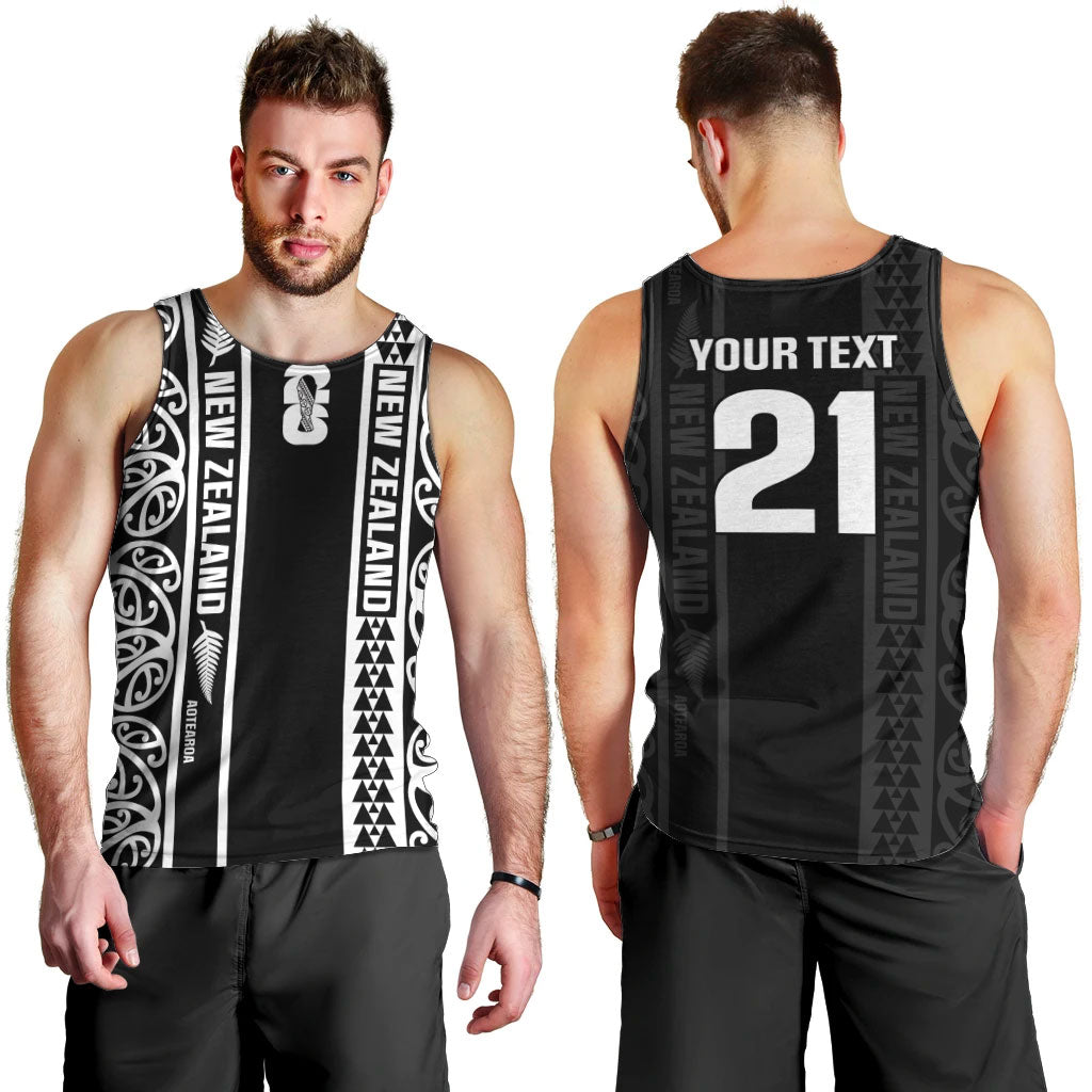 Custom New Zealand Football White Fern Supporter Men Tank Top LT9 - Polynesian Pride