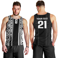 Custom New Zealand Football White Fern Supporter Men Tank Top LT9 - Polynesian Pride