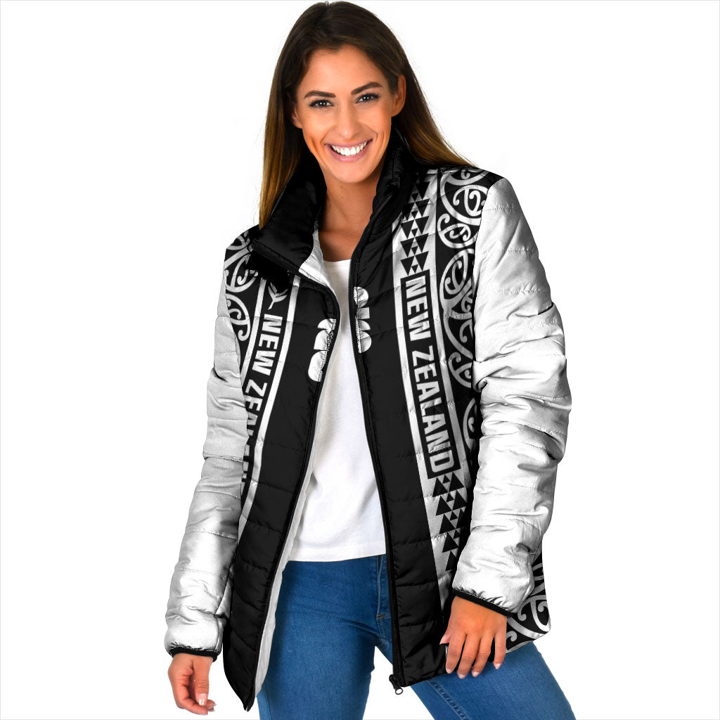Custom New Zealand Football White Fern Supporter Padded Jacket