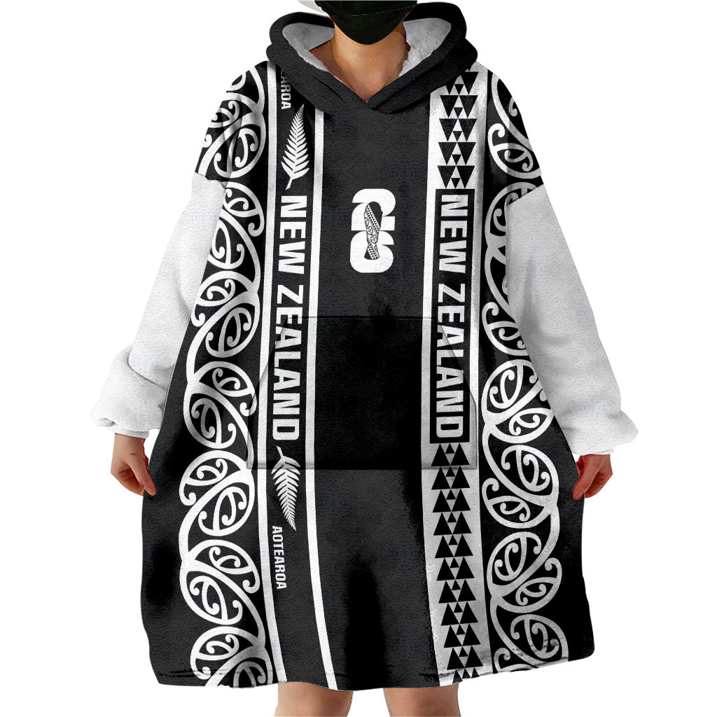 Custom New Zealand Football White Fern Supporter Wearable Blanket Hoodie