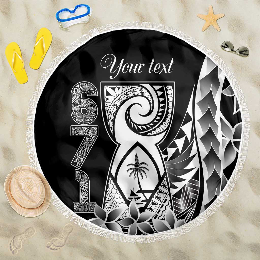 671 Guam Personalised Beach Blanket Latte Stone Tribal