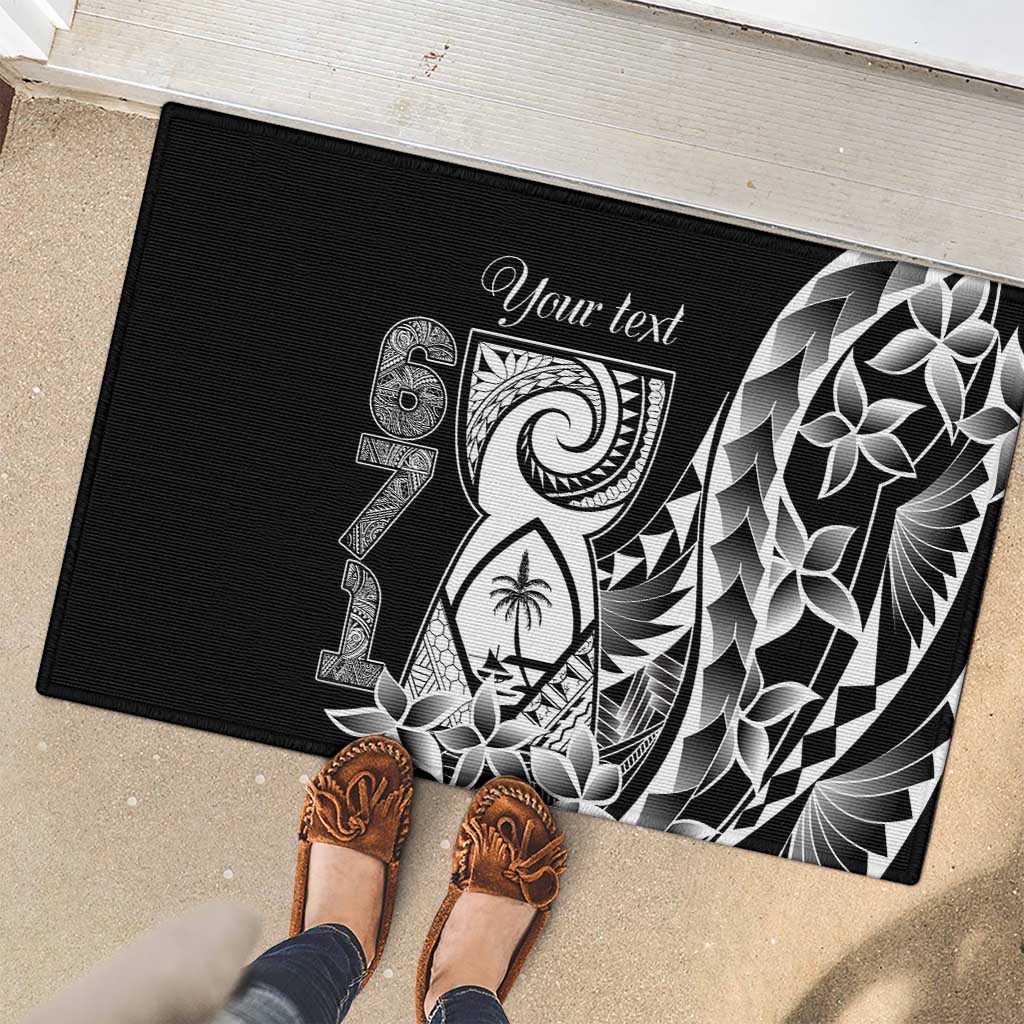 671 Guam Personalised Rubber Doormat Latte Stone Tribal