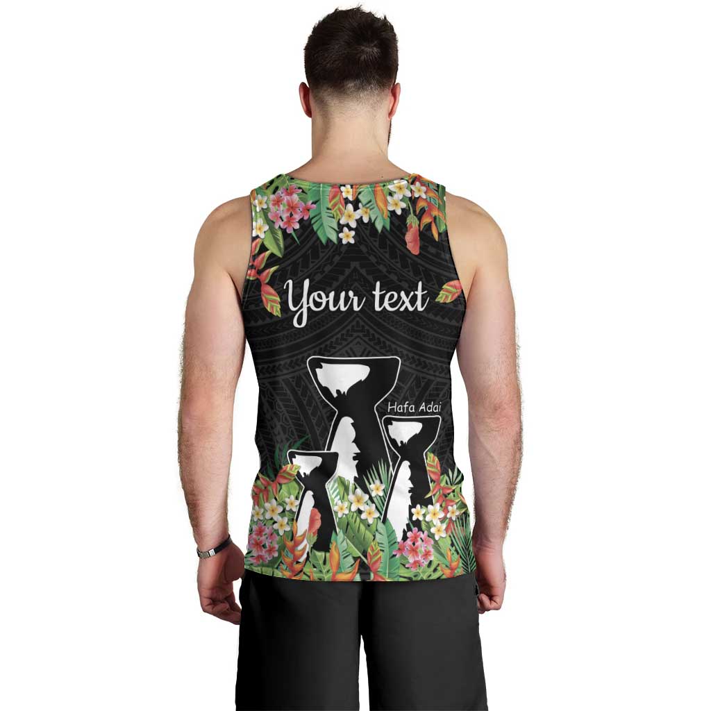 671 Guam Personalised Men Tank Top Latte Stone and Tropical Flowers