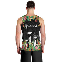 671 Guam Personalised Men Tank Top Latte Stone and Tropical Flowers