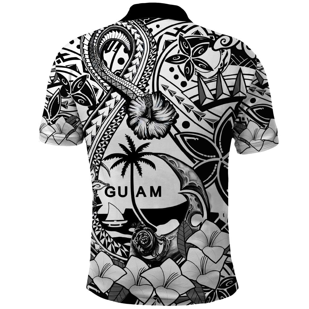 Guam Hafa Adai Guasali Flowers Polo Shirt