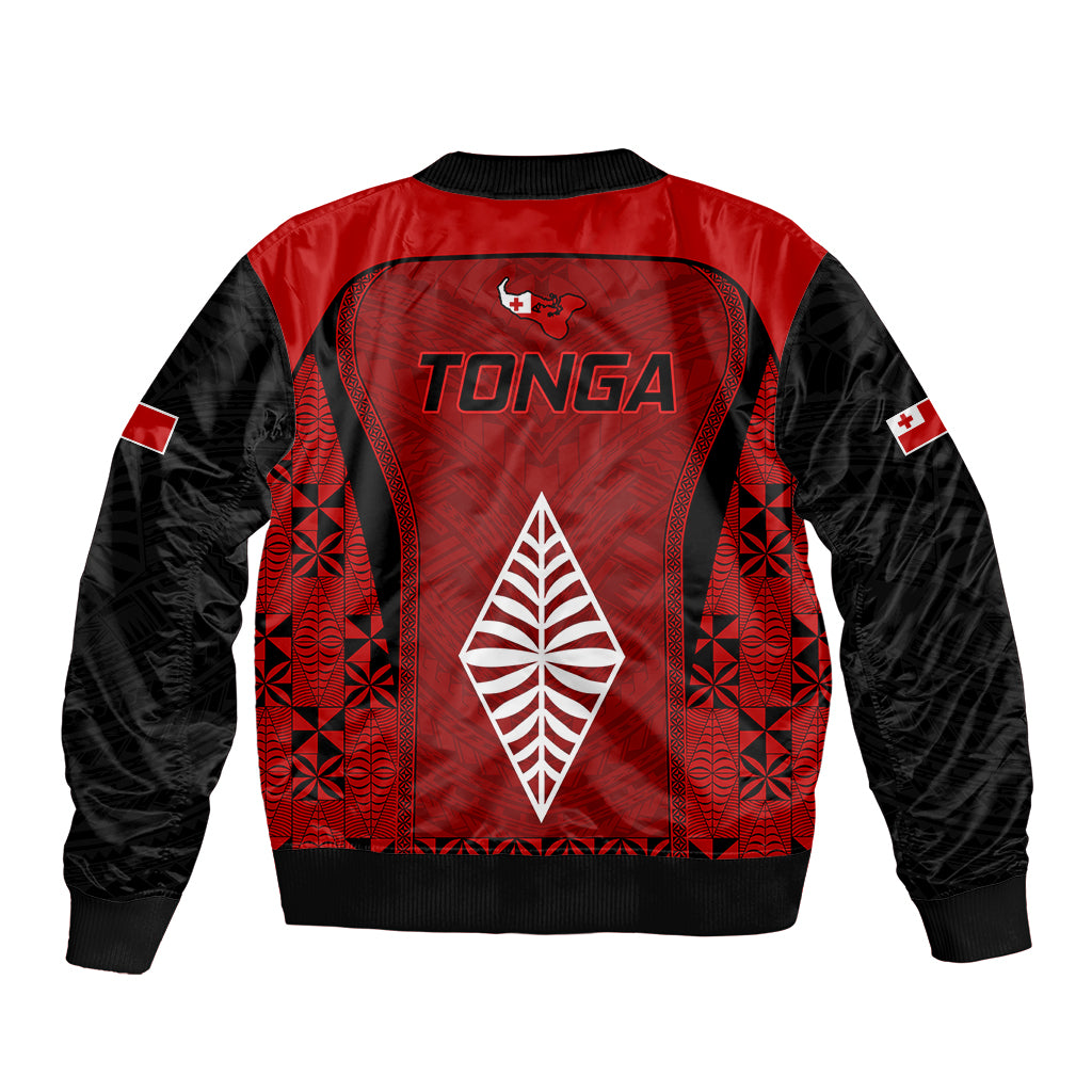 Tonga Rugby Sleeve Zip Bomber Jacket Go Champions World Cup 2023 Ngatu Unique LT9 - Polynesian Pride