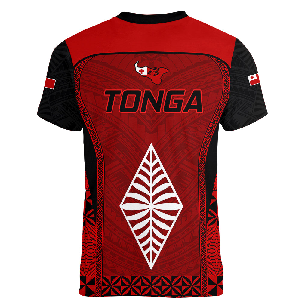 Tonga Rugby Women V Neck T Shirt Go Champions World Cup 2023 Ngatu Unique LT9 - Polynesian Pride