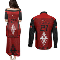 Custom Tonga Rugby Couples Matching Puletasi Dress and Long Sleeve Button Shirts Go Champions World Cup 2023 Ngatu Unique LT9 - Polynesian Pride