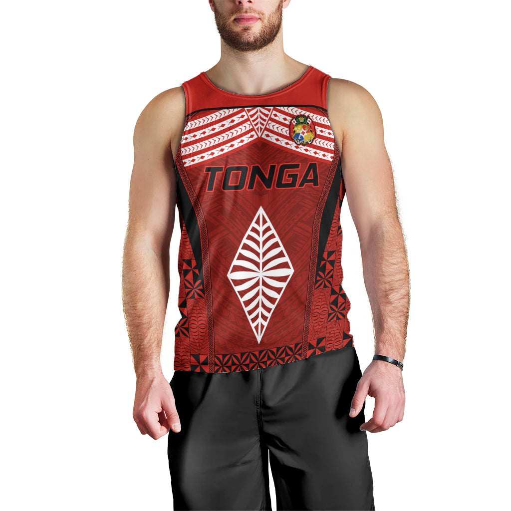 Custom Tonga Rugby Men Tank Top Go Champions World Cup 2023 Ngatu Unique LT9 - Polynesian Pride