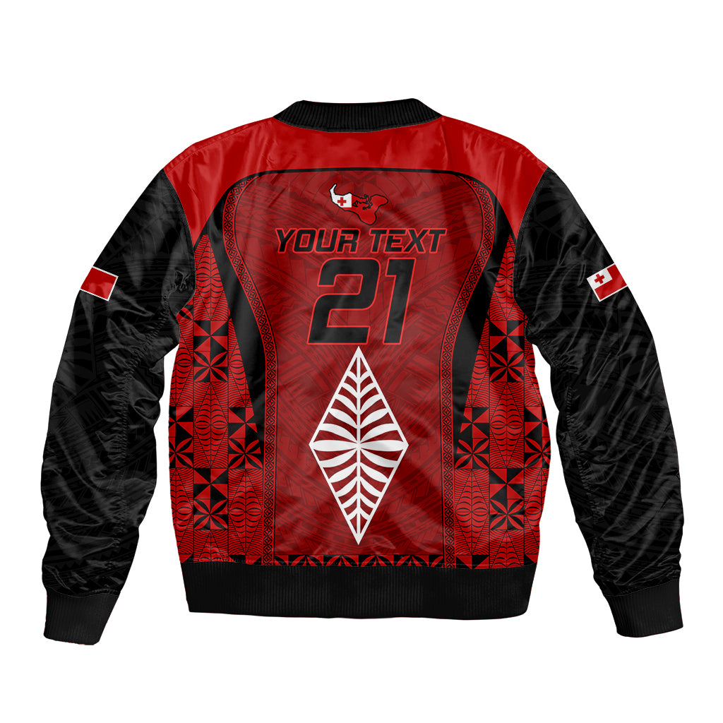 Custom Tonga Rugby Sleeve Zip Bomber Jacket Go Champions World Cup 2023 Ngatu Unique LT9 - Polynesian Pride