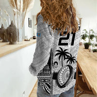 Custom Fiji Rugby Women Casual Shirt Go Champions World Cup 2023 Tapa Unique White Vibe LT9 - Polynesian Pride