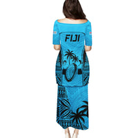 Fiji Rugby Puletasi Go Champions World Cup 2023 Tapa Unique Blue Vibe LT9 - Polynesian Pride