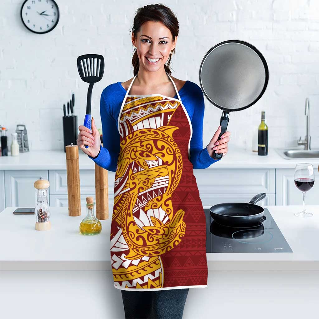 Couple Dolphins Maori Motif Apron - Polynesian Pride