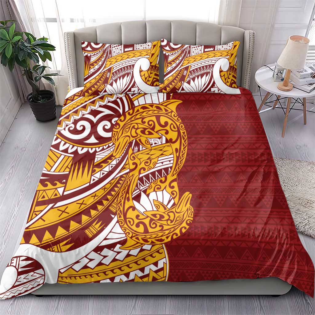 Couple Dolphins Maori Motif Bedding Set - Polynesian Pride