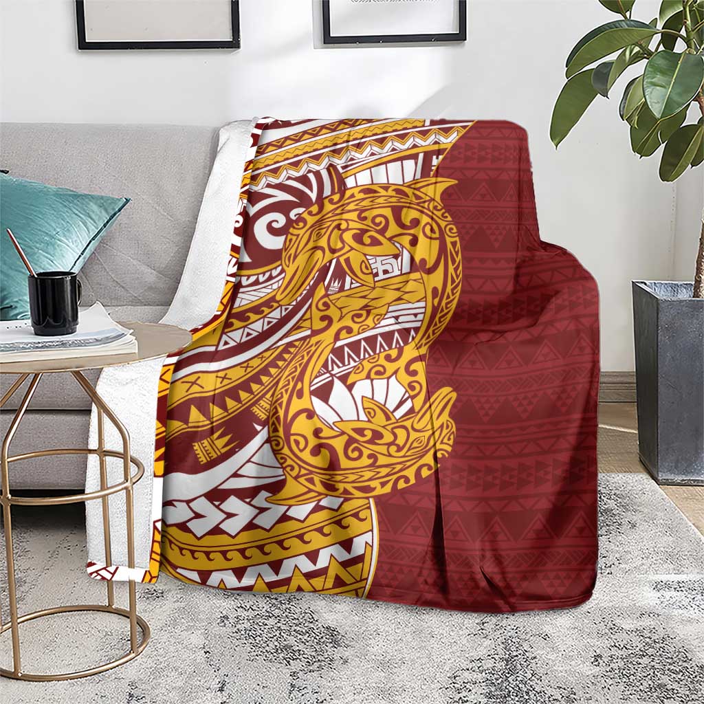 Couple Dolphins Maori Motif Blanket - Polynesian Pride