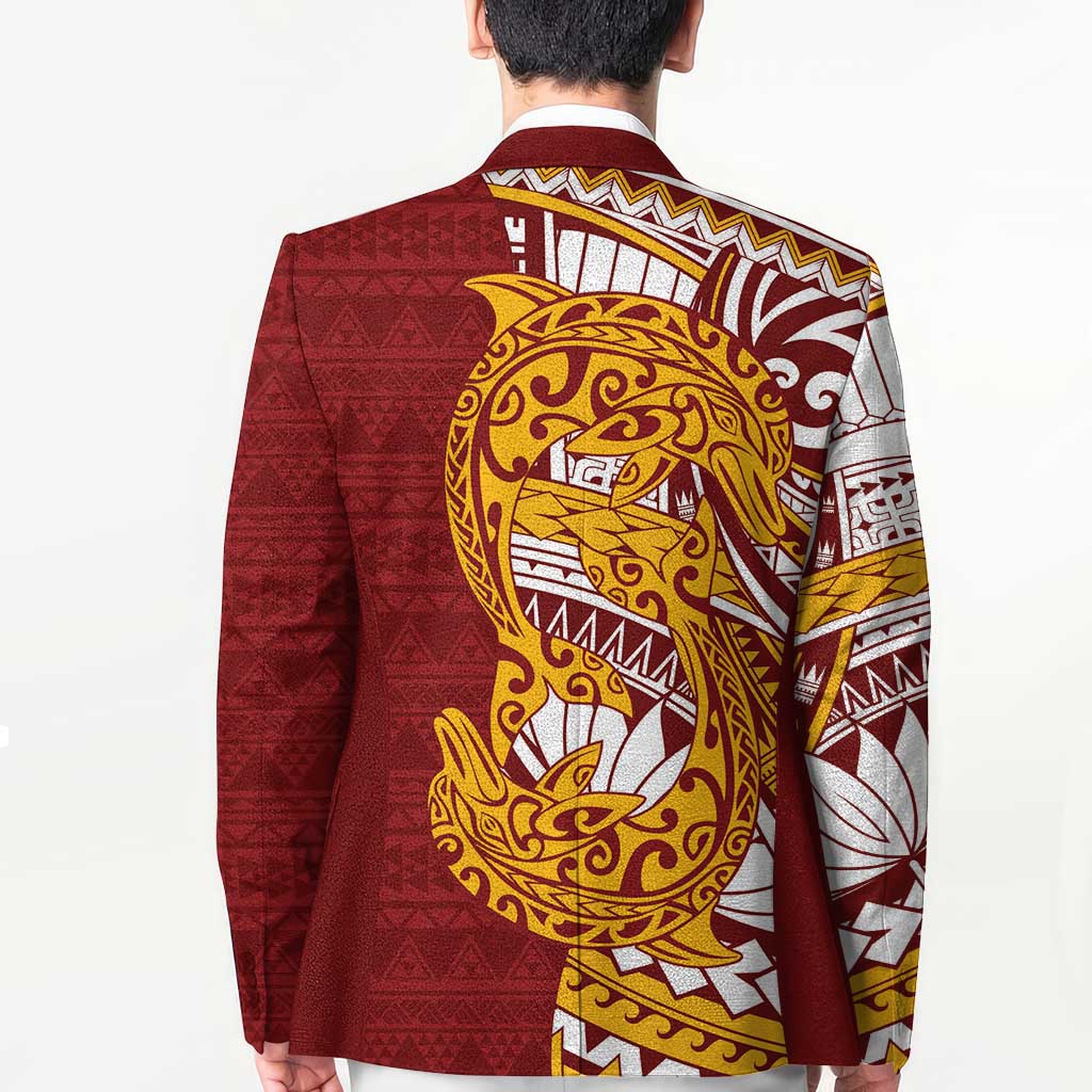 Couple Dolphins Maori Motif Blazer - Polynesian Pride