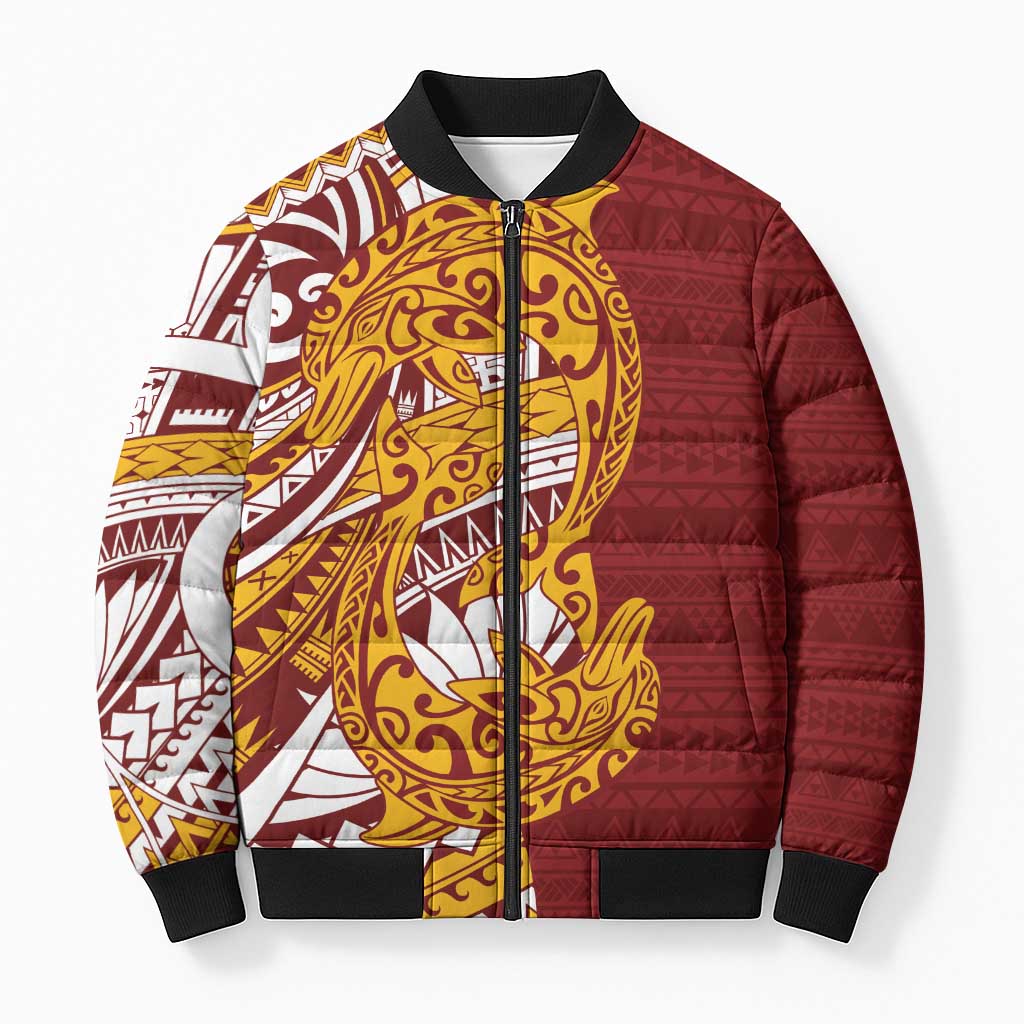 Couple Dolphins Maori Motif Bomber Puffer Jacket - Polynesian Pride