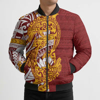 Couple Dolphins Maori Motif Bomber Puffer Jacket - Polynesian Pride