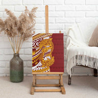 Couple Dolphins Maori Motif Canvas Wall Art - Polynesian Pride