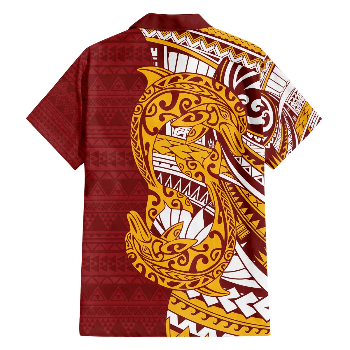 Couple Dolphins Maori Motif Family Matching Off The Shoulder Long Sleeve Dress and Hawaiian Shirt - Polynesian Pride