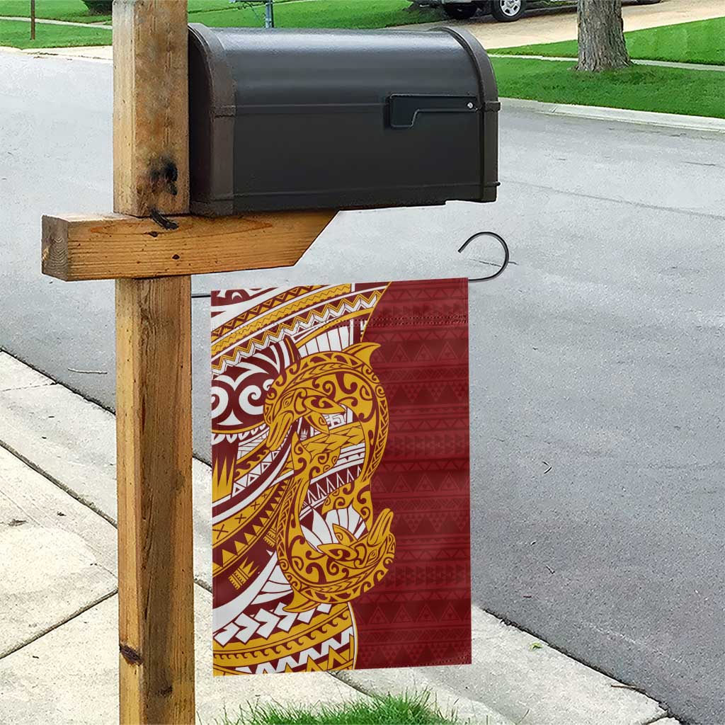 Couple Dolphins Maori Motif Garden Flag - Polynesian Pride