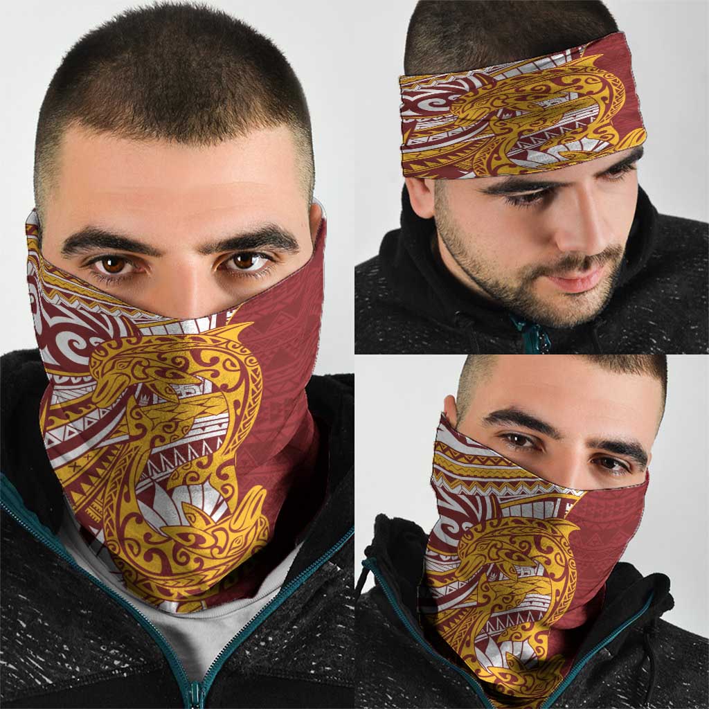 Couple Dolphins Maori Motif Neck Gaiter - Polynesian Pride