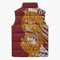 Couple Dolphins Maori Motif Sleeveless Puffer Jacket - Polynesian Pride