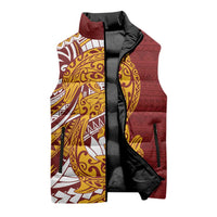 Couple Dolphins Maori Motif Sleeveless Puffer Jacket - Polynesian Pride