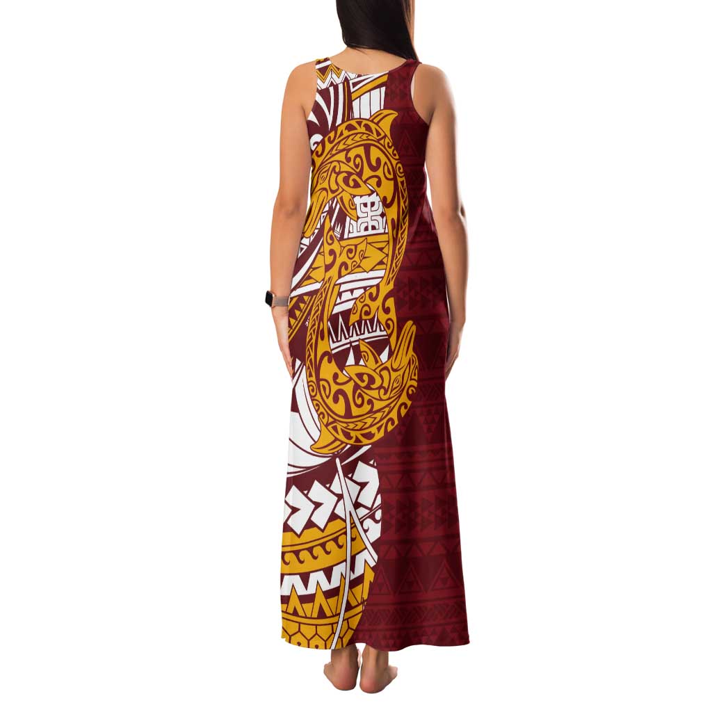 Couple Dolphins Maori Motif Tank Maxi Dress - Polynesian Pride