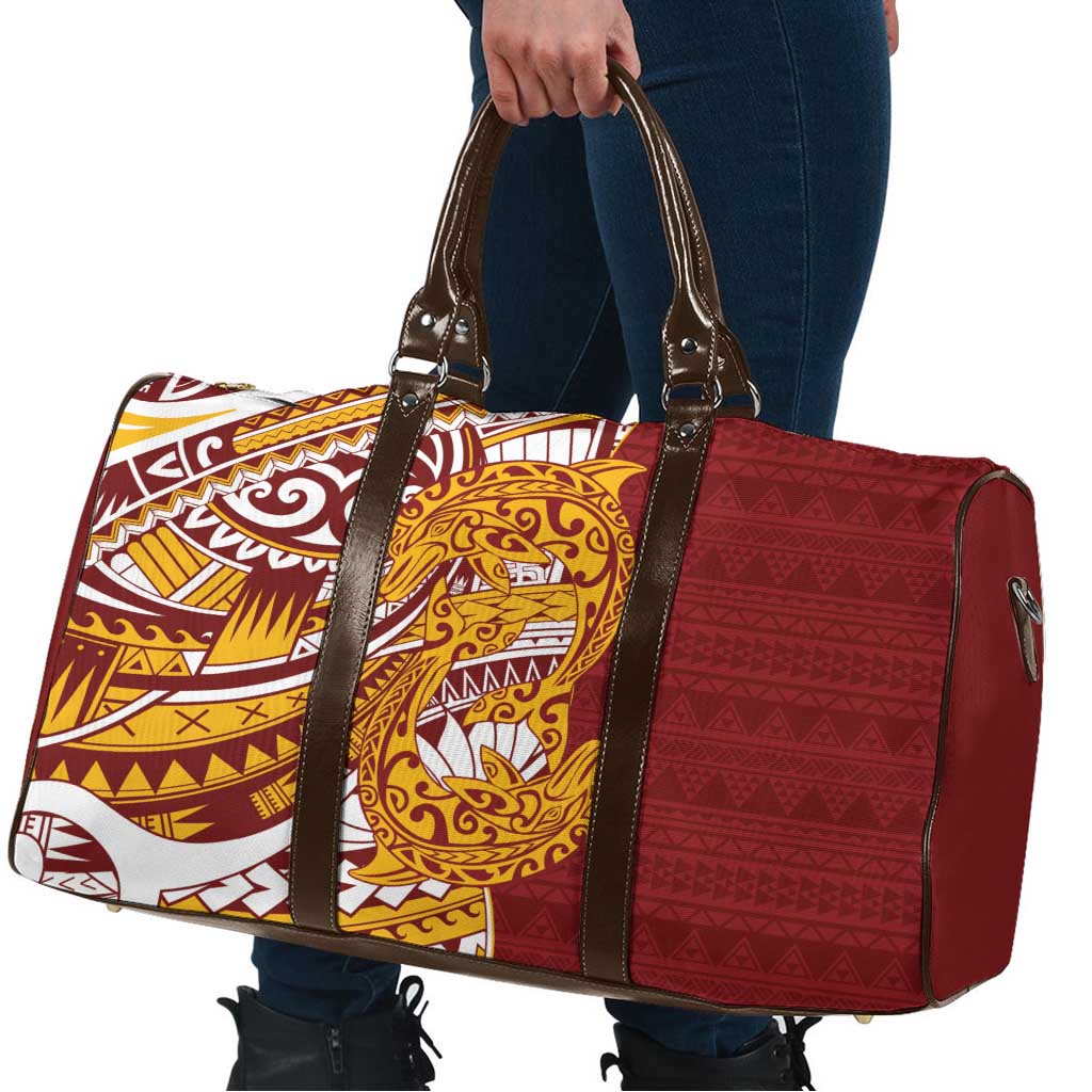 Couple Dolphins Maori Motif Travel Bag - Polynesian Pride