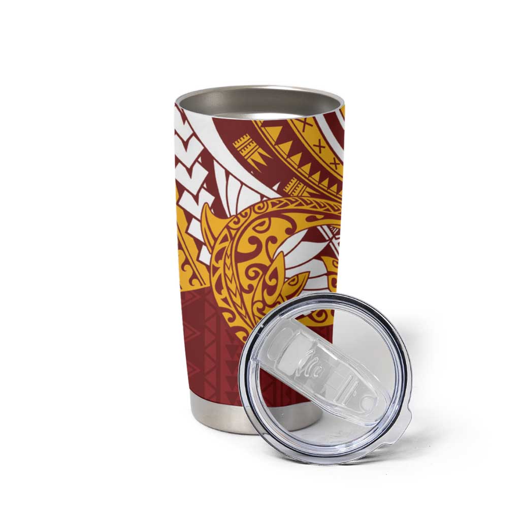 Couple Dolphins Maori Motif Tumbler Cup - Polynesian Pride