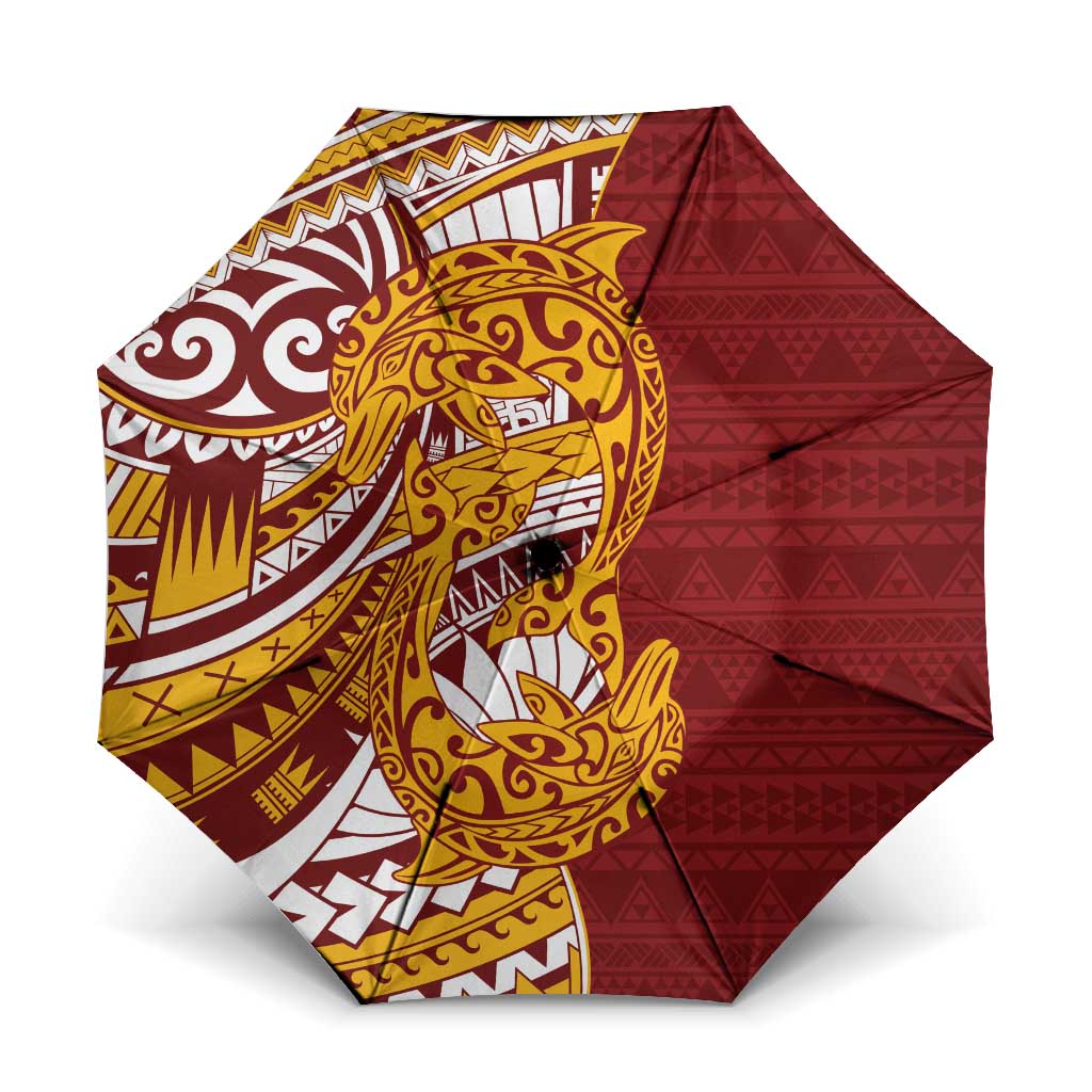 Couple Dolphins Maori Motif Umbrella - Polynesian Pride