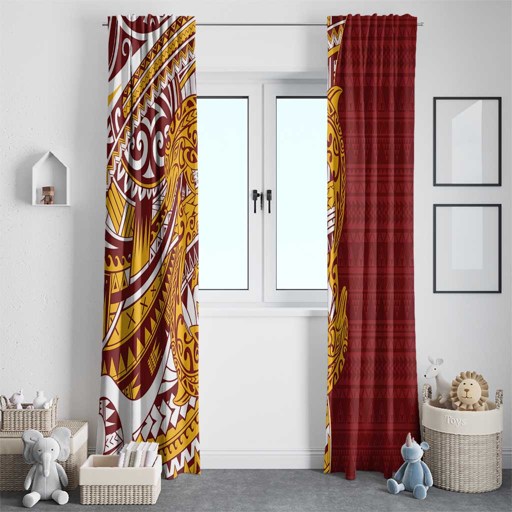 Couple Dolphins Maori Motif Window Curtain - Polynesian Pride