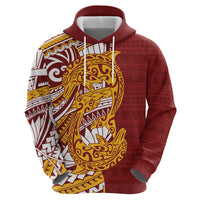 Couple Dolphins Maori Motif Zip Hoodie - Polynesian Pride