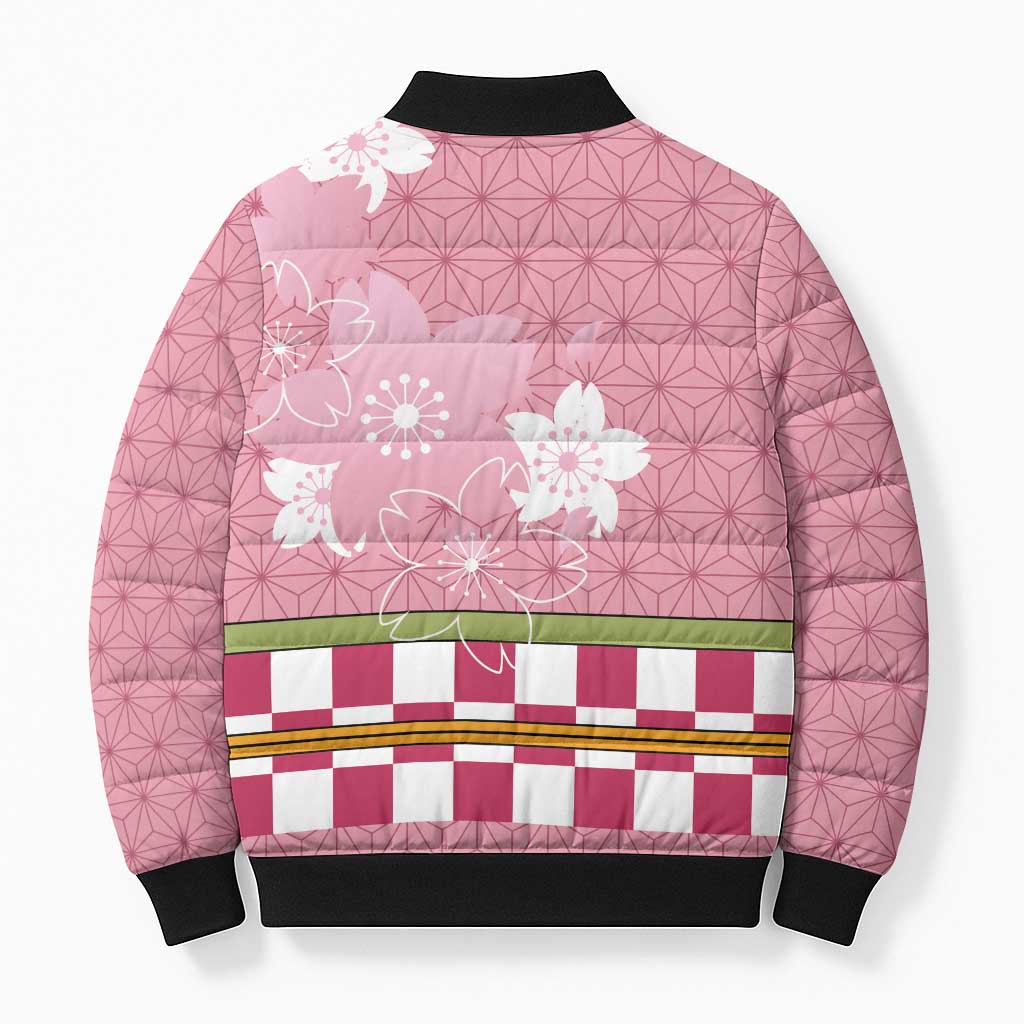 Japanese Asanoha Pattern Bomber Puffer Jacket Charm Against Evil Spirits LT9 - Polynesian Pride