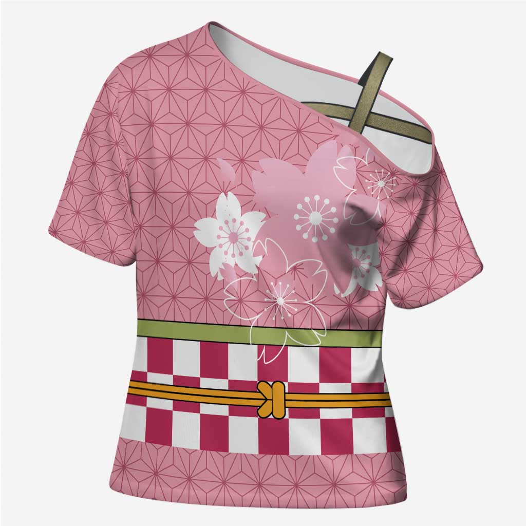 Japanese Asanoha Pattern Cross Shoulder Shirt Charm Against Evil Spirits - Polynesian Pride