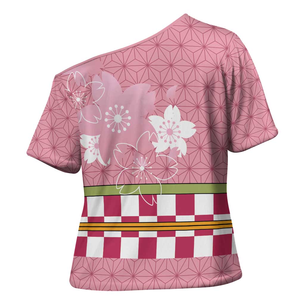 Japanese Asanoha Pattern Cross Shoulder Shirt Charm Against Evil Spirits - Polynesian Pride
