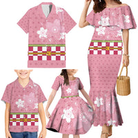 Japanese Asanoha Pattern Family Matching Mermaid Dress and Hawaiian Shirt Charm Against Evil Spirits - Polynesian Pride