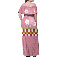 Japanese Asanoha Pattern Family Matching Off Shoulder Maxi Dress and Hawaiian Shirt Charm Against Evil Spirits - Polynesian Pride