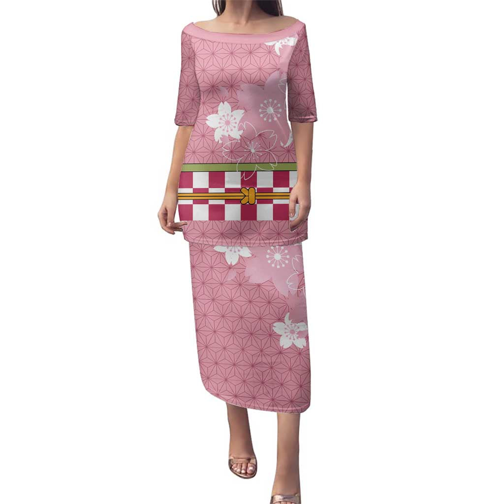 Japanese Asanoha Pattern Family Matching Puletasi and Hawaiian Shirt Charm Against Evil Spirits - Polynesian Pride