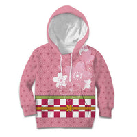 Japanese Asanoha Pattern Kid Hoodie Charm Against Evil Spirits LT9 Hoodie Pink - Polynesian Pride