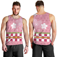 Japanese Asanoha Pattern Men Tank Top Charm Against Evil Spirits - Polynesian Pride