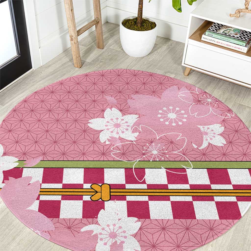 Japanese Asanoha Pattern Round Carpet Charm Against Evil Spirits - Polynesian Pride