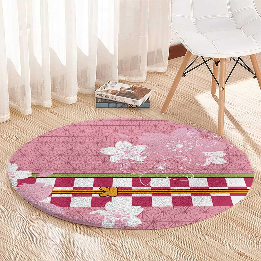 Japanese Asanoha Pattern Round Carpet Charm Against Evil Spirits - Polynesian Pride