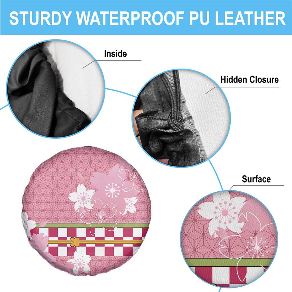 Japanese Asanoha Pattern Spare Tire Cover Charm Against Evil Spirits - Polynesian Pride