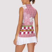 Japanese Asanoha Pattern Women Sleeveless Polo Shirt Charm Against Evil Spirits LT9 - Polynesian Pride