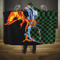 Japanese Asanoha Pattern Hooded Blanket Sun Flame Slayer Dragon Hinokami Kagura Spirit LT9 - Polynesian Pride