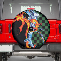 Japanese Asanoha Pattern Spare Tire Cover Sun Flame Slayer Dragon Hinokami Kagura Spirit - Polynesian Pride