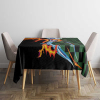 Japanese Asanoha Pattern Tablecloth Sun Flame Slayer Dragon Hinokami Kagura Spirit - Polynesian Pride